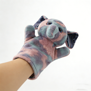 Marioneta de elefante personalizada con estampado en el interior de la oreja, marioneta de elefante de peluche para juegos de simulación, animal de peluche de coral suave. - Product Image 4