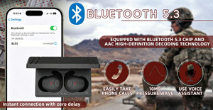 Écouteurs tactiques sans fil Bluetooth avec réduction de bruit et fonction de prise de son, connectables aux téléphones mobiles - Product Image 3