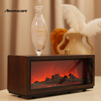 Diffuseur d'arômes Aromacare à piles rechargeables, style vintage, effet flamme, en verre, pour huiles essentielles, aromathérapie