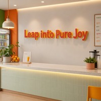 Letrero Acrílico Grabado Personalizable con Logotipo de Empresa, Mini Pantalla LED, Letras Iluminadas Multicolor, AC/DC