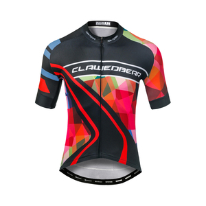 Maillot de cyclisme unisexe en polyester doux coupe-vent, coloré et graphique, respirant, à séchage rapide, respectueux de la peau, à manches courtes, vente en gros - Product Image 1