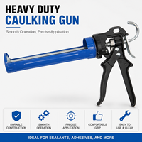 Pistola de calafateo sin goteo de doble propósito al por mayor, pistola de pegamento de empuje estable con control de goteo para juntas de techos, herramienta manual limpia