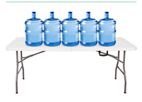 Table pliante bon marché de 6 pieds, table rectangulaire pliante en plastique pour l'extérieur