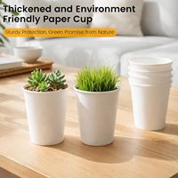 Gobelets à café en papier 12 oz, lot de 100, blancs, jetables, biodégradables, résistants à la chaleur, étanches, robustes, pour la maison/les petits mariages