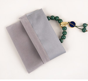 Sac à bijoux en <span class=keywords><strong>velours</strong></span> haut de gamme, motif brocart, petite taille, emballage de rangement, logo personnalisé, vente en gros Chine pour bijoux, montres, lunettes - Product Image 4