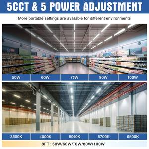 Luminaire LED Tri-Proof IP65 pour panneau, 2FT 4FT 8FT, étanche à la vapeur, pour entrepôts industriels intérieurs, parkings, éclairage linéaire de magasins - Product Image 2