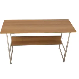 Metallrahmen Studie Schreiben Home Office PC Schreibtisch mit Regal Simple Style Möbel Computer Schreibtisch Student Tisch aus Holz