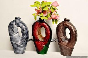 Florero nuevo florero con acabado antiguo para decoración del hogar nuevo florero elegante de lujo antiguo de alta y alta calidad - Product Image 4