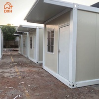 Maison conteneur préfabriquée portable et démontable de 20 pieds avec panneaux sandwich et structure en acier, idéale pour le bureau d'un camp minier