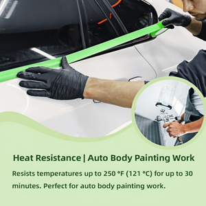 Alta adesivo resistente al calore fustellatura economica <span class=keywords><strong>carta</strong></span> crêpe forte viscosità nastro di mascheramento verde per <span class=keywords><strong>auto</strong></span> verniciatura uso esterno - Product Image 4