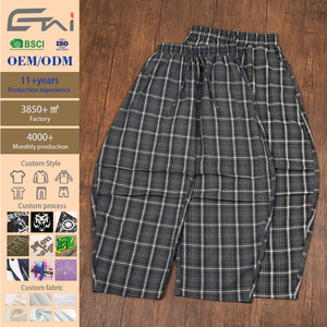 Pantalons de <span class=keywords><strong>jogging</strong></span> décontractés en coton 100% pour femmes et hommes, style <span class=keywords><strong>hip</strong></span>-<span class=keywords><strong>hop</strong></span>, imprimé à carreaux, style coréen Y2k, ample, jambe large, scimitar - Product Image 1