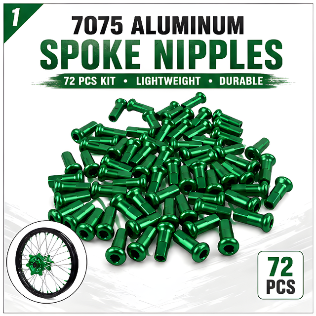 Motorcycle Spoke Nipples Kit Aluminum Alloy 7075for Kawasaki KLX 140 150 230 KX 125 250F 450F Off-road Motorcycles Accessories