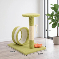 Petit arbre à chat avec poteau à gratter en sisal, tunnel pour chat, lit pour chat, tour de jeu pour chat d'intérieur à plusieurs niveaux pour chatons et chats adultes