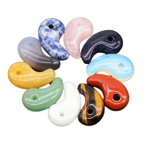 Colgante Magatama de Cristal Natural de 18x30mm con Orificio de 3mm, <span class=keywords><strong>Anime</strong></span> <span class=keywords><strong>Onmyoji</strong></span>, Otengu, Ibaraki, Shuten Doji, Otakemaru - Product Image 1
