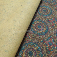 Produit en cuir synthétique de liège véritable imprimé en pu pour emballage de décoration de vêtement de ceinture de portefeuille de sac à main
