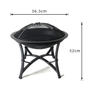Barbecue rond pliable pour famille de jardin, appareil <span class=keywords><strong>à</strong></span> charbon de <span class=keywords><strong>bois</strong></span>, combustion du <span class=keywords><strong>bois</strong></span>, foyer - Product Image 3