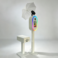 Photomaton en métal compatible iPad avec impression en libre-service, installation facile, capacité de 1 à 15 personnes