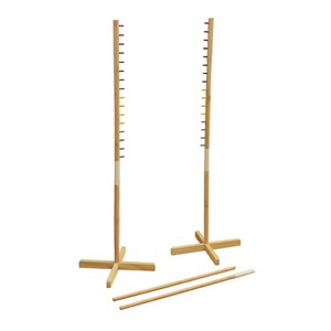 OEM ODM Ensemble de bâtons de <span class=keywords><strong>limbo</strong></span> en bois réglables, portable, pour <span class=keywords><strong>jeux</strong></span> d'équipe en extérieur, pour enfants et adultes, pour le jeu en cour - Product Image 1