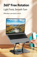 Support de tablette et de téléphone rotatif à 360 degrés en métal, pliable, réglable en hauteur, support de bureau portable pour iPad