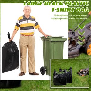 Bolsas de Plástico Grandes Tipo Camiseta con Asas, Bolsas de Plástico Lisas para Comestibles, Gruesas y Resistentes - Product Image 6