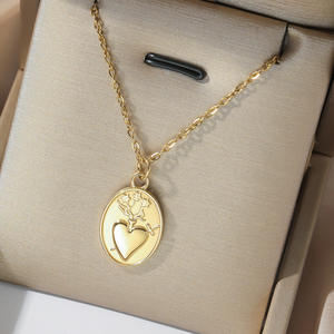 Romantic Gift Hit <strong>Heart</strong> Double-Layer Stainless Steel Sweet INS-Style Clavicle Necklace for Cross-Border <strong>Shelving</strong> - Product Image 2