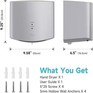 Sèche-mains électrique à haute vitesse pour salle de bain 2026, machine commerciale avec bac d'égouttement, sécheuse électrique à haute vitesse pour hôtel - Product Image 2