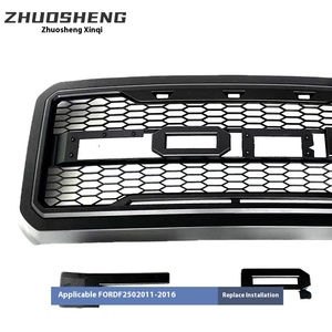Zhuosheng Xinqi Matte Black LED Front Grille for F250 2008-2019 <b>Plastic</b> Material New Condition ZS-0000 Model OE F250 - Product Image 2