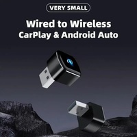 Adapter CarPlay Nirkabel 2 in 1 untuk Mobil, Port USB, Koneksi Plug and Play, Dongle Android Auto Carplay untuk Mobil