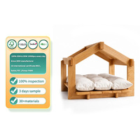 Maison de luxe pour chien d'intérieur, maison pour animaux de compagnie en bois massif, lit pour chien de style scandinave, maison pour chat en bois, mobilier moderne pour animaux de compagnie