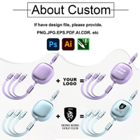 Kabel HP 3 in 1 HYTO Promo Gift Custom Logo, Pengisian Cepat USB Micro Type C IOS Android, Kabel Data Rantai Multi Cord