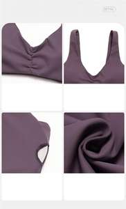 Nuevo Conjunto de Yoga para Mujer, Sólido, de Nailon, Transpirable, de Secado Rápido, Elástico en Cuatro Direcciones, con Cuello en V, Sexy, Top Halter y Leggings - Product Image 2