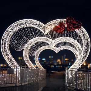 Customized 3D Love Theme Tunnel Light <b>Christmas</b> <b>Decoration</b> <b>Led</b> Lighting Arch Outdoor <b>Decoration</b> Motif Light - Product Image 1
