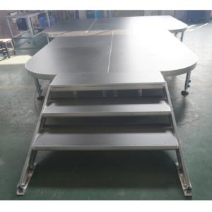 Scène télescopique portable en aluminium pour extérieur, avec montage facile et surface antidérapante, idéale pour mariages et événements intérieurs/extérieurs - Product Image 3