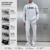 Ensemble de survêtement sportif pour homme avec logo personnalisé OEM, 2 pièces, sweat-shirt et pantalon de survêtement, ensemble athleisure, sweat-shirt surdimensionné, fabricant de survêtements