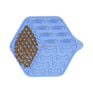 Comedero lento de silicona ecológico para gatos y <span class=keywords><strong>perros</strong></span>, plegable con ventosa, plato compatible con agua para viajes en interiores/exteriores - Product Image 3