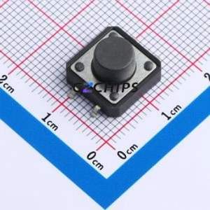 TS-1094S-A7B3-D1 Tactile Switch SMD-4P,12x12mm Switch Single Pole Single Throw Round Button 12mm 12mm - Product Image 1