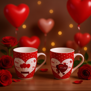 Tazas de Cerámica Eb de 8x10.5cm con Impresión Digital, Regalos para el Día de San Valentín, Estilo Clásico - Product Image 2