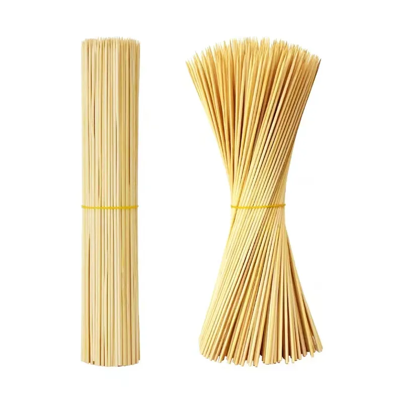 Low price bamboo stick 20 30 40 50 cm bbq bamboo skewer for sale Factory discount