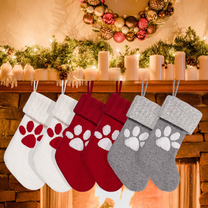 Chaussettes de Noël en fibre pour sublimation, fabricant de bas de Noël, bas de Noël vierges pour sublimation blancs et rouges - Product Image 1