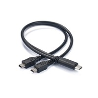 Câble de charge USB-C mâle à double sortie 30 cm |   5V 3A 15W pour 2 appareils |   Options USB C / Mini / Micro / Double Micro / Double Mini