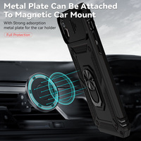 Coque de téléphone antichoc anti-chute avec anneau et support magnétique pour iPhone XR