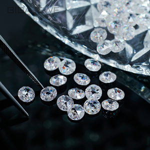 GIGAJEWE Forma redonda Rose <span class=keywords><strong>Cut</strong></span> Drill Holes <span class=keywords><strong>Moissanite</strong></span> White D Color VVS1 El mejor corte manual Excelente corte para la fabricación de joyas - Product Image 3
