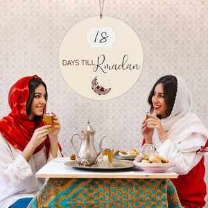 Islamic <b>Gift</b> Party Hanging Decoration Ramadan Advent Countdown Calendar Acrylic Days Till Eid Sign - Product Image 1