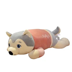 2023 Мягкая Детская плюшевая подушка Хаски 27 дюймов с индивидуальным дизайном, домашний декор, плюшевая игрушка, подушка в форме собаки