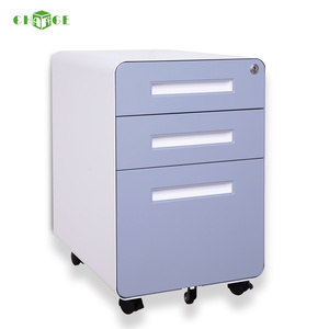 Lemari Kantor Bergerak Modern dari Logam dengan 3 Laci, Kunci, dan Penyimpanan yang Dapat Dipindahkan untuk Perabot Rumah - Product Image 5