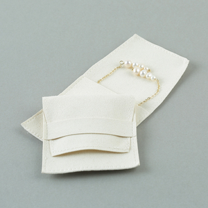 Luxury Custom Logo Microfiber <b>Jewelry</b> Envelope Pouch 7x7cm Dustproof Bag for Rings Necklaces Bracelets - Product Image 2