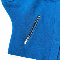 Vente en gros de garder au chaud pull en laine mélangée de luxe respirant col rond pull court en tricot vraiment doux avec col en fourrure