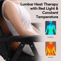 Chaise de massage de bureau Shiatsu pour le corps entier, le cou et le dos, massage profond, portable, luxe, détente, avec chaleur et vibrations