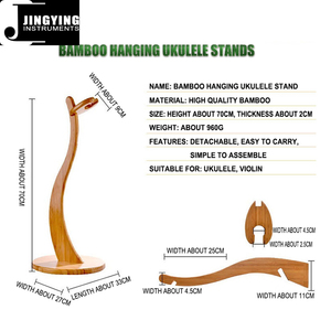 2024 Jingying <strong>Music</strong> Guitar <strong>Stands</strong>,Wholesale New 2 in 1 Bamboo Hanging Guitar <strong>Stands</strong> with <strong>Music</strong> <strong>Stand</strong> for Guitar Ukulele - Product Image 5