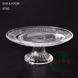 Support à gâteau en <span class=keywords><strong>verre</strong></span> rond transparent bon marché Assiette en <span class=keywords><strong>verre</strong></span> Ensemble d'assiettes à <span class=keywords><strong>pied</strong></span> 6 7 8 9 10 pouces Support à gâteau pour mariage Fête à la maison - Product Image 2
